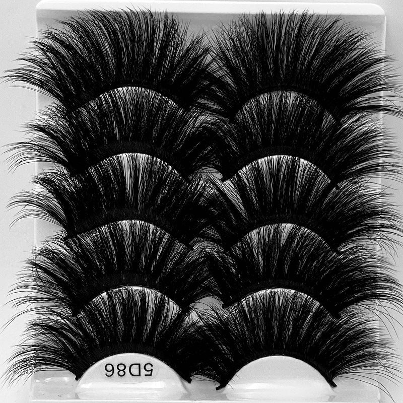 5D 25mm Mink Eyelash Multi-Layer Lengthen and Thicken False Eyelashes