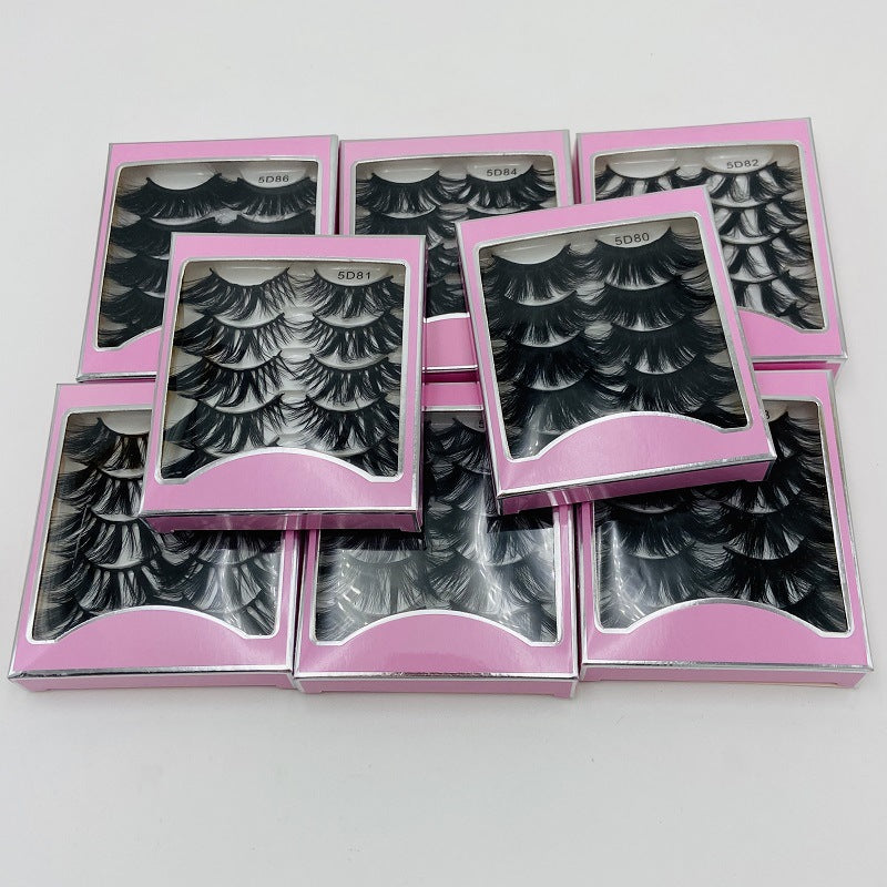 5D 25mm Mink Eyelash Multi-Layer Lengthen and Thicken False Eyelashes