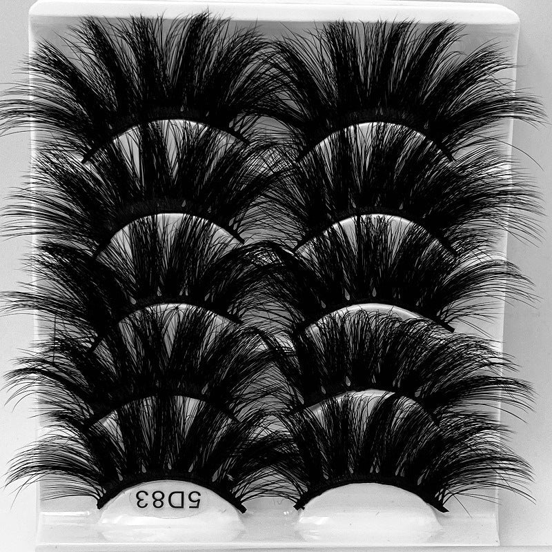 5D 25mm Mink Eyelash Multi-Layer Lengthen and Thicken False Eyelashes