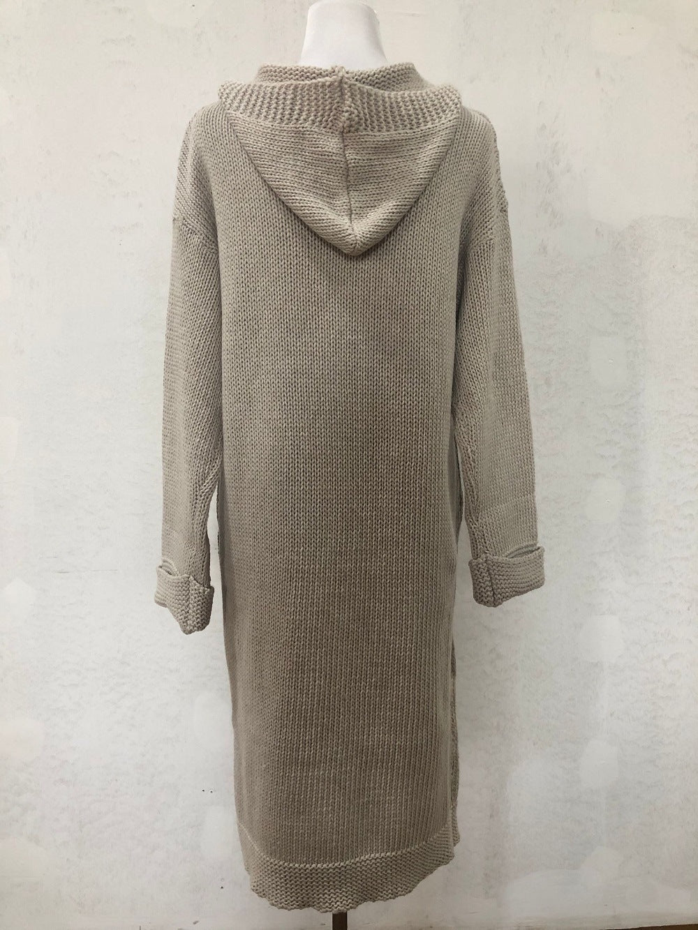 Hooded Cardigan Thickened Sweater Long Sweater