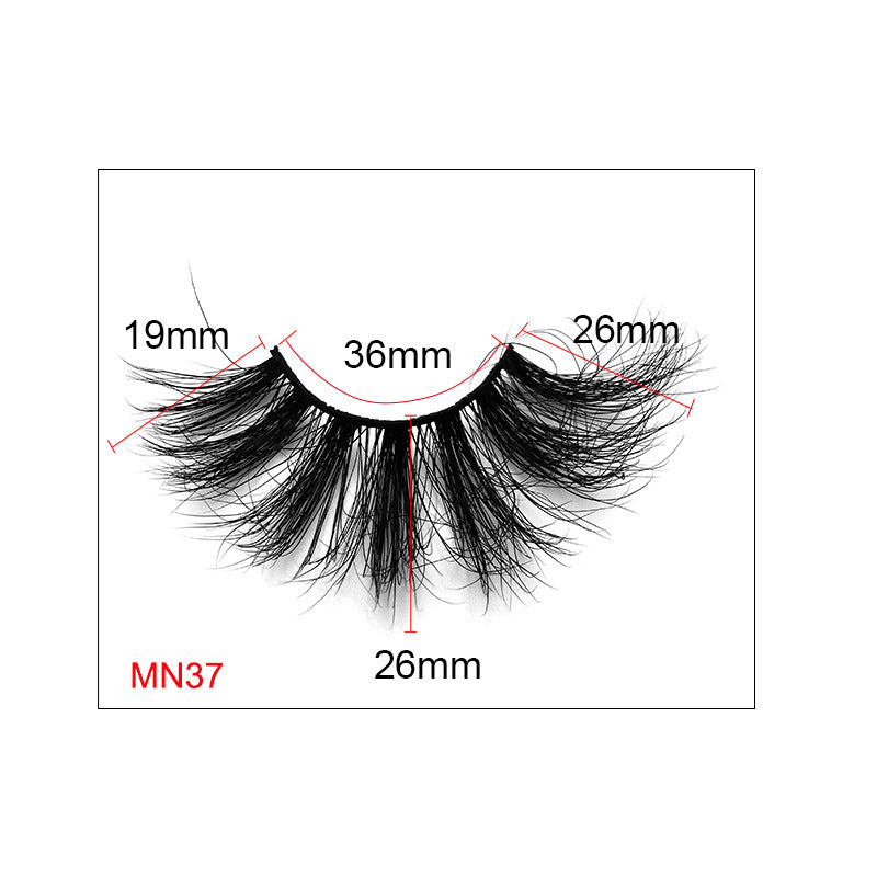 8D 25mm Mink Eyelash 27mm Lengthened Thick False Eyelashes