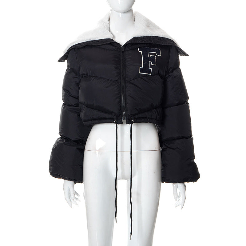 Warm Stitching Fur Collar Coat Jacket