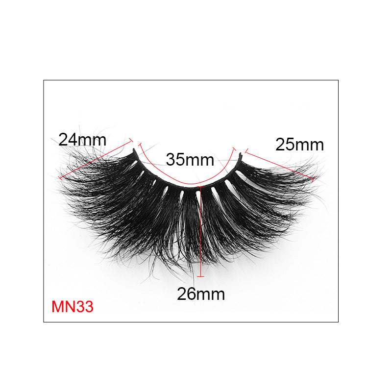 8D 25mm Mink Eyelash 27mm Lengthened Thick False Eyelashes