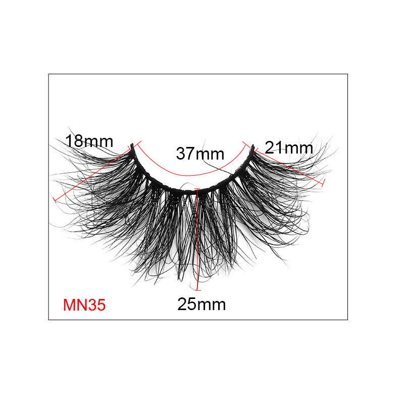 8D 25mm Mink Eyelash 27mm Lengthened Thick False Eyelashes