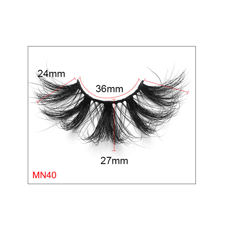 8D 25mm Mink Eyelash 27mm Lengthened Thick False Eyelashes