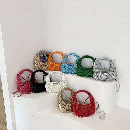 Fashion Thread Bundle Woven Knotted Bag