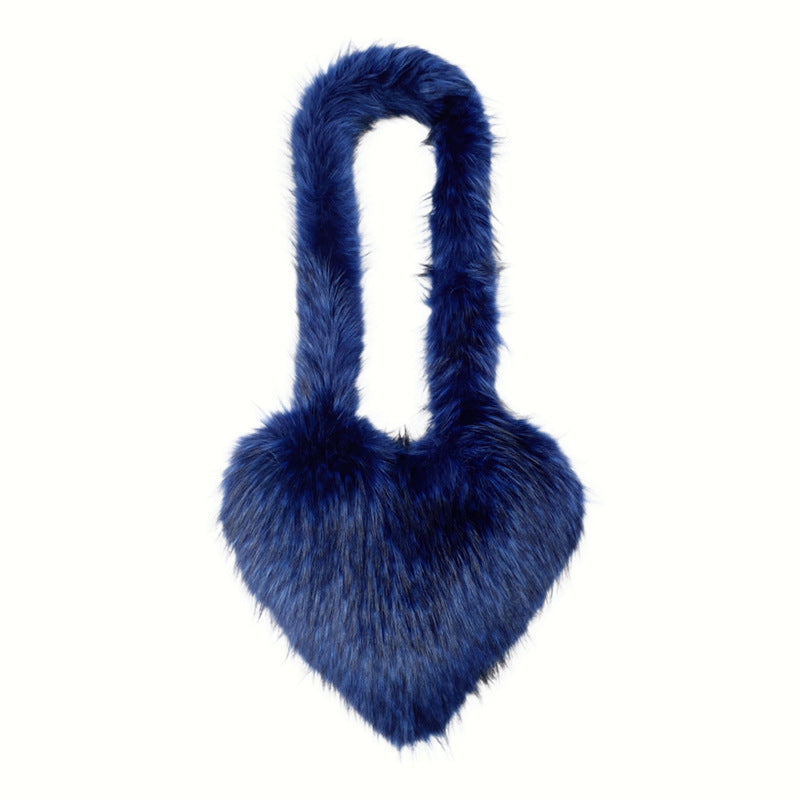 Crossbody Heart Fur Plush Bag