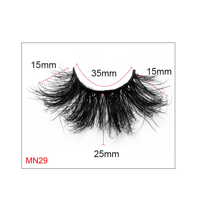 8D 25mm Mink Eyelash 27mm Lengthened Thick False Eyelashes