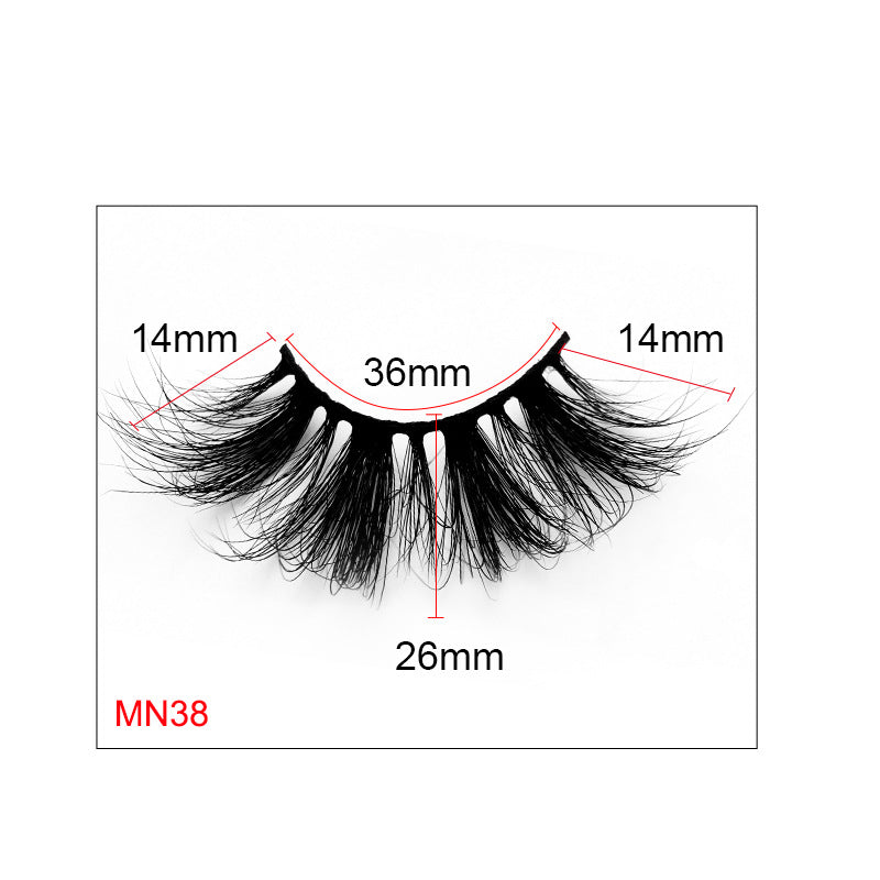 8D 25mm Mink Eyelash 27mm Lengthened Thick False Eyelashes