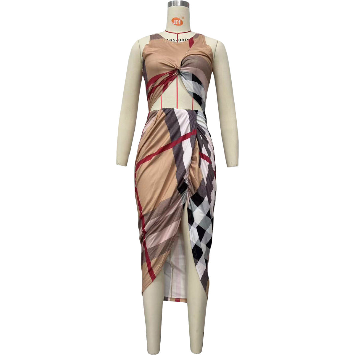 Crossover Wrap Split Dress