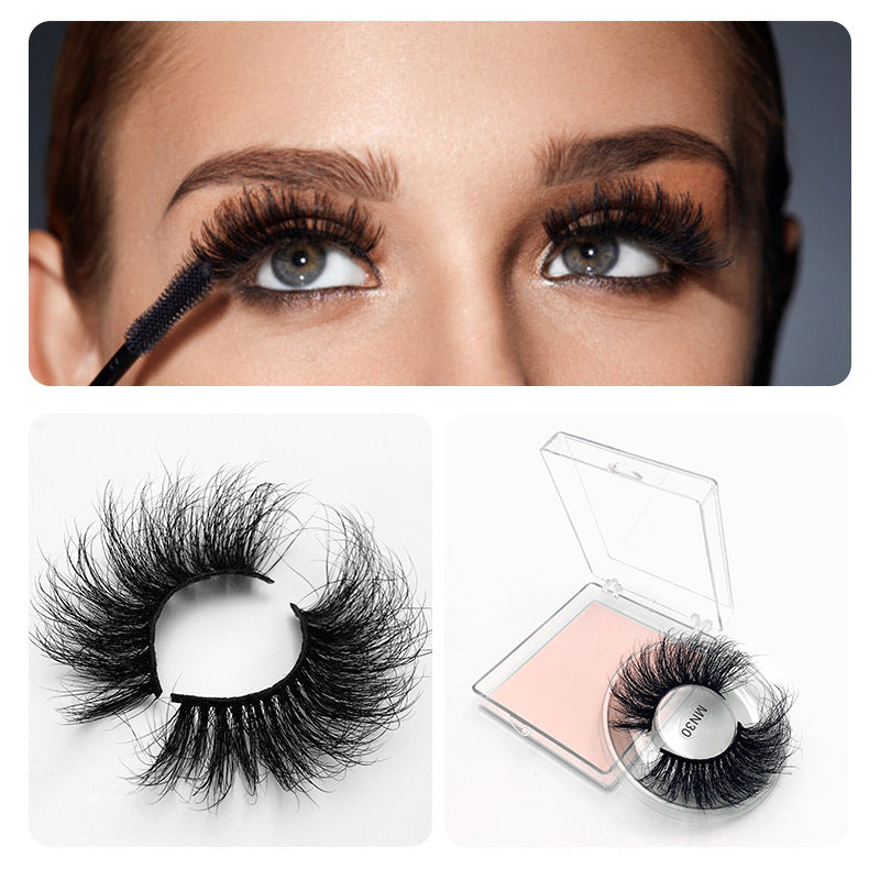 8D 25mm Mink Eyelash 27mm Lengthened Thick False Eyelashes