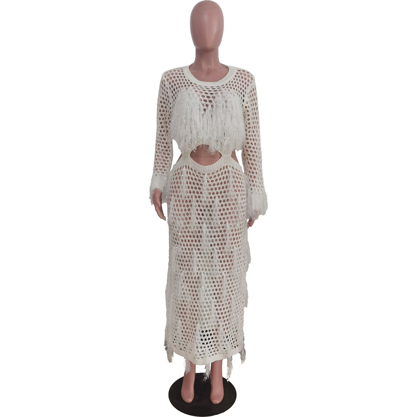 The Very Knitty Hollow Tassel Beach Dress