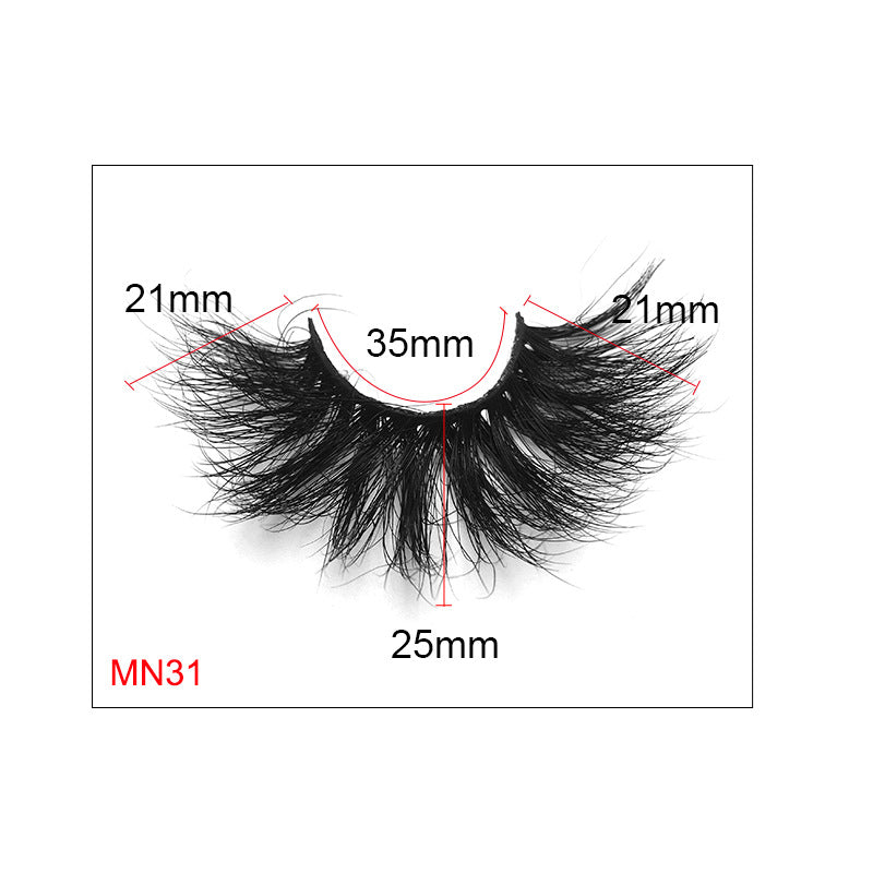 8D 25mm Mink Eyelash 27mm Lengthened Thick False Eyelashes