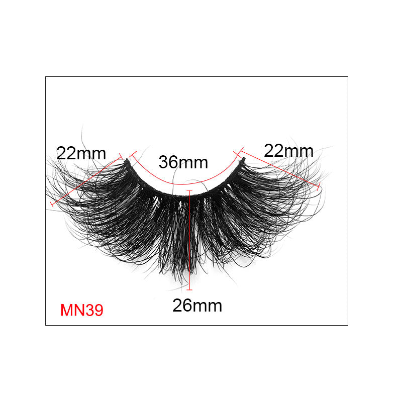 8D 25mm Mink Eyelash 27mm Lengthened Thick False Eyelashes